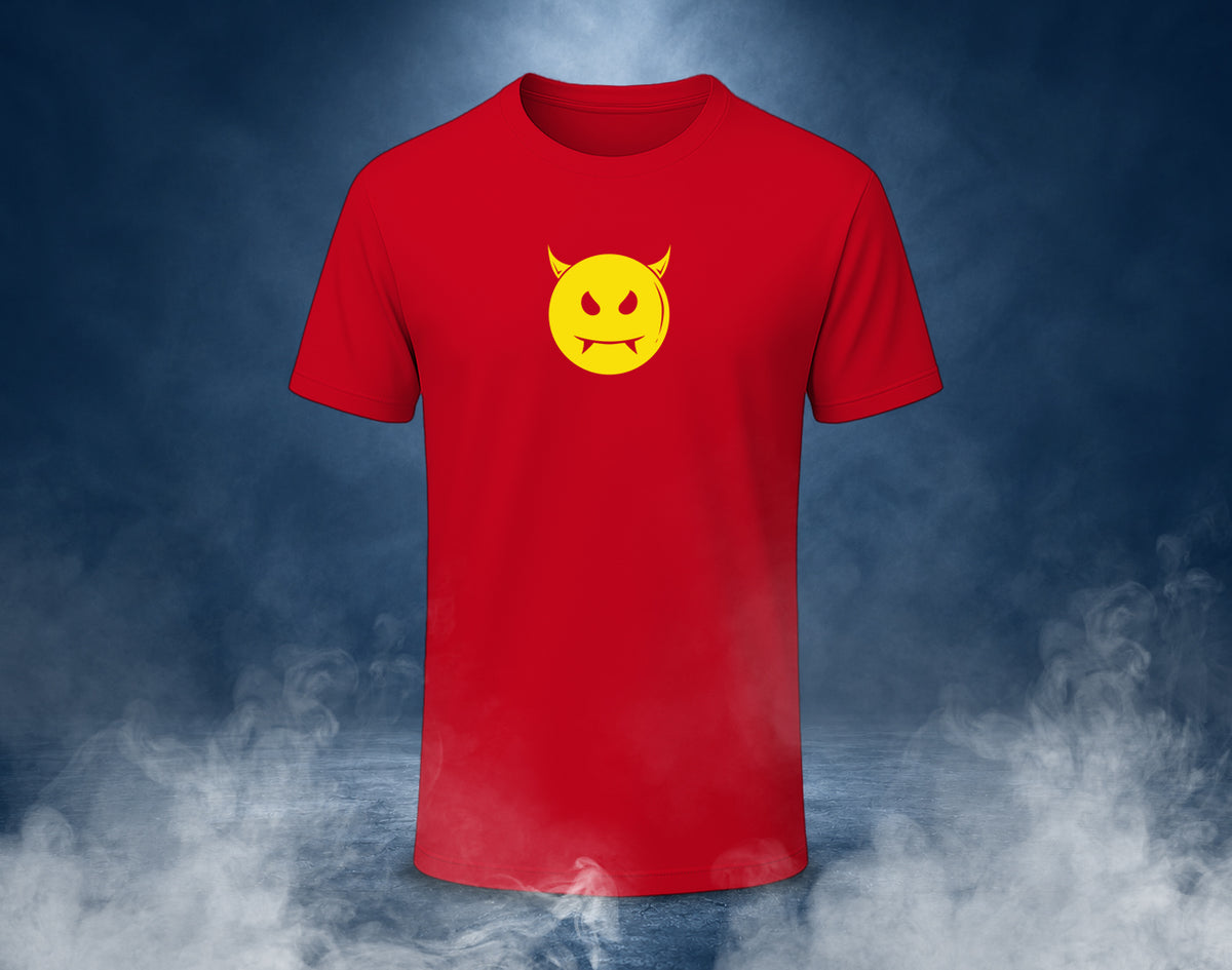 Devil Smile - Half Sleeve Round Neck T-Shirt