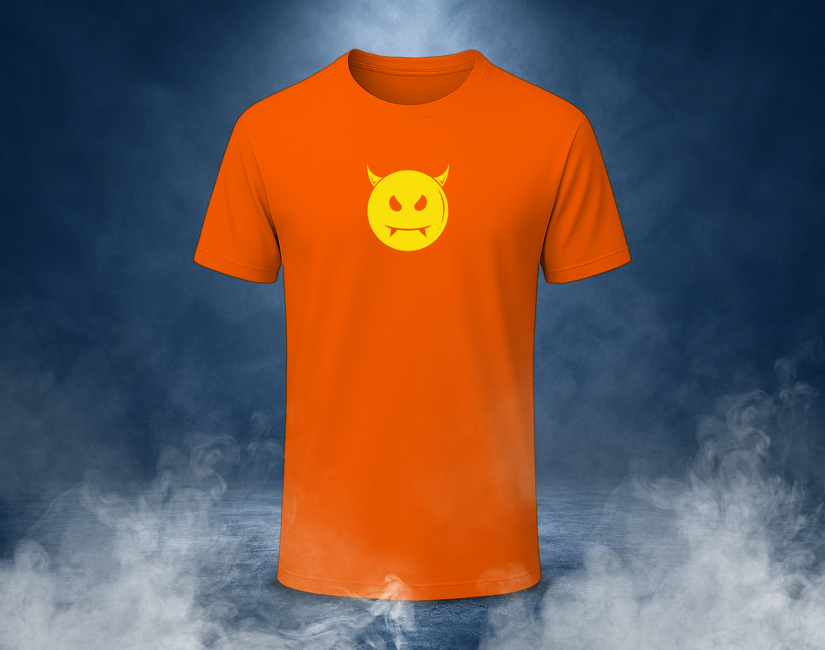 Devil Smile - Half Sleeve Round Neck T-Shirt