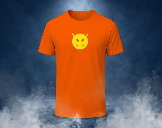 Devil Smile - Half Sleeve Round Neck T-Shirt