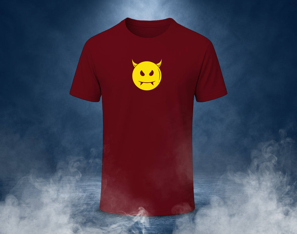 Devil Smile - Half Sleeve Round Neck T-Shirt