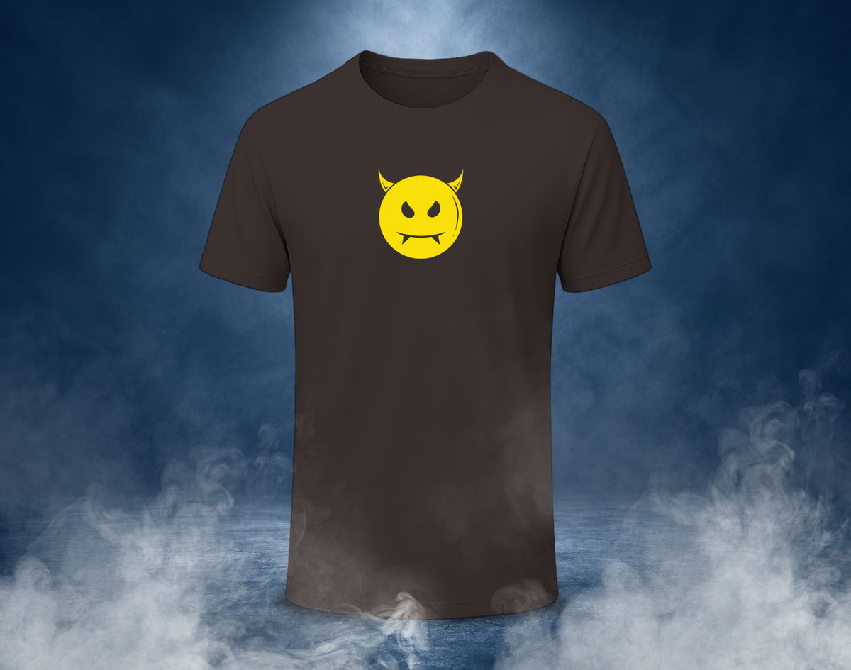 Devil Smile - Half Sleeve Round Neck T-Shirt