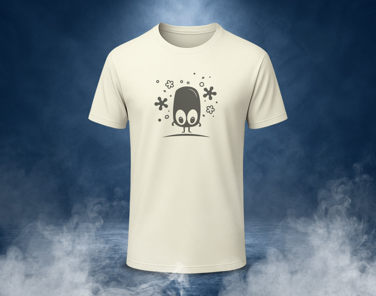 Ghost Blob - Half Sleeve Round Neck T-Shirt
