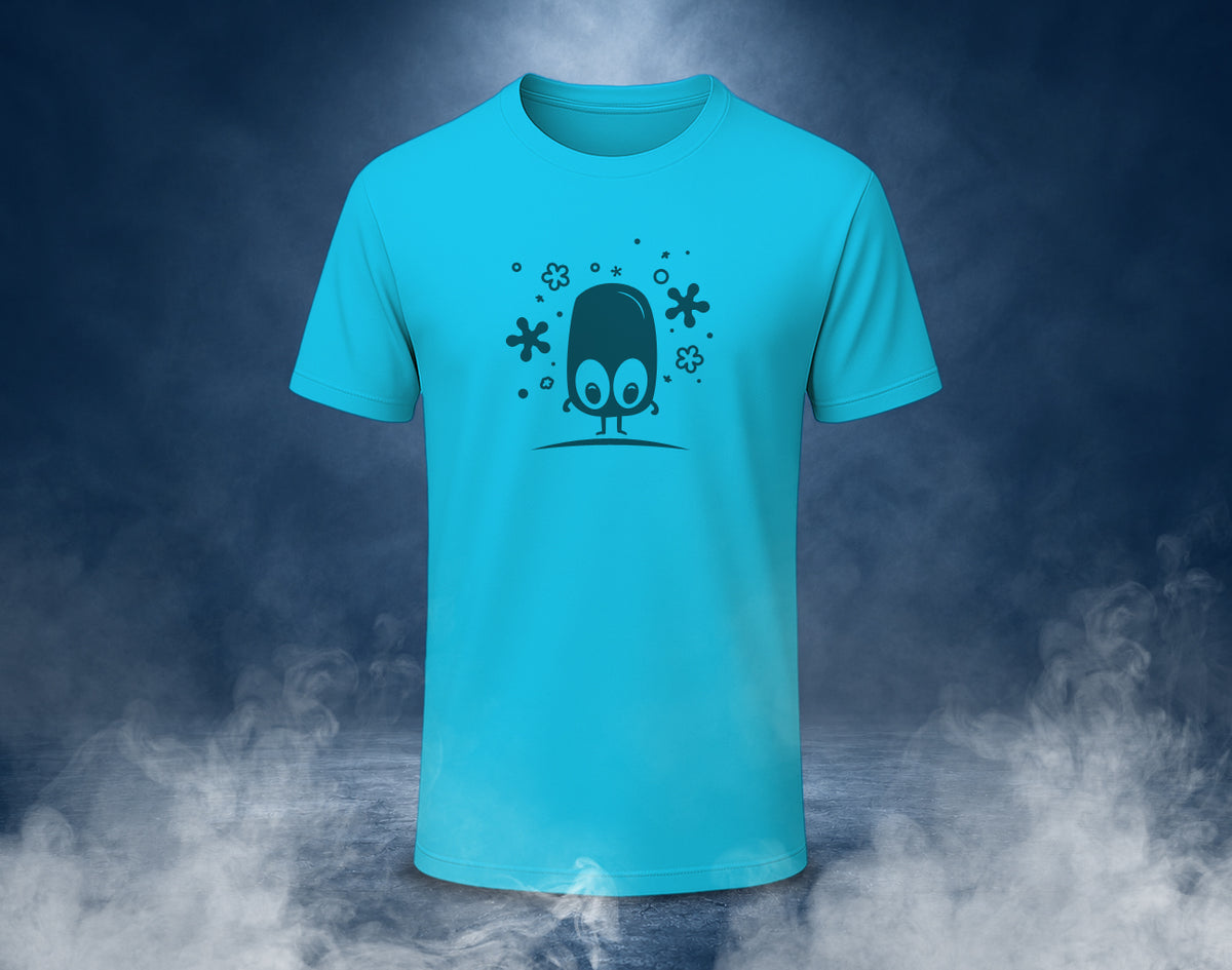 Ghost Blob - Half Sleeve Round Neck T-Shirt