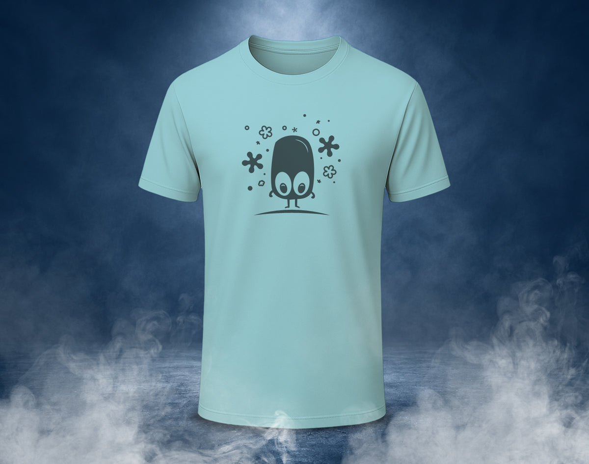 Ghost Blob - Half Sleeve Round Neck T-Shirt