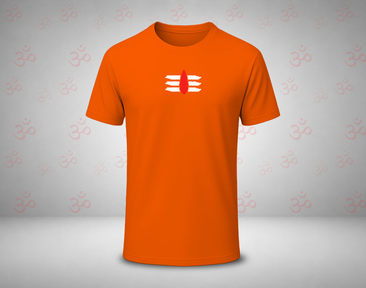 Shiva Vibhuthi Thilaka - Half Sleeve Round Neck T-Shirt