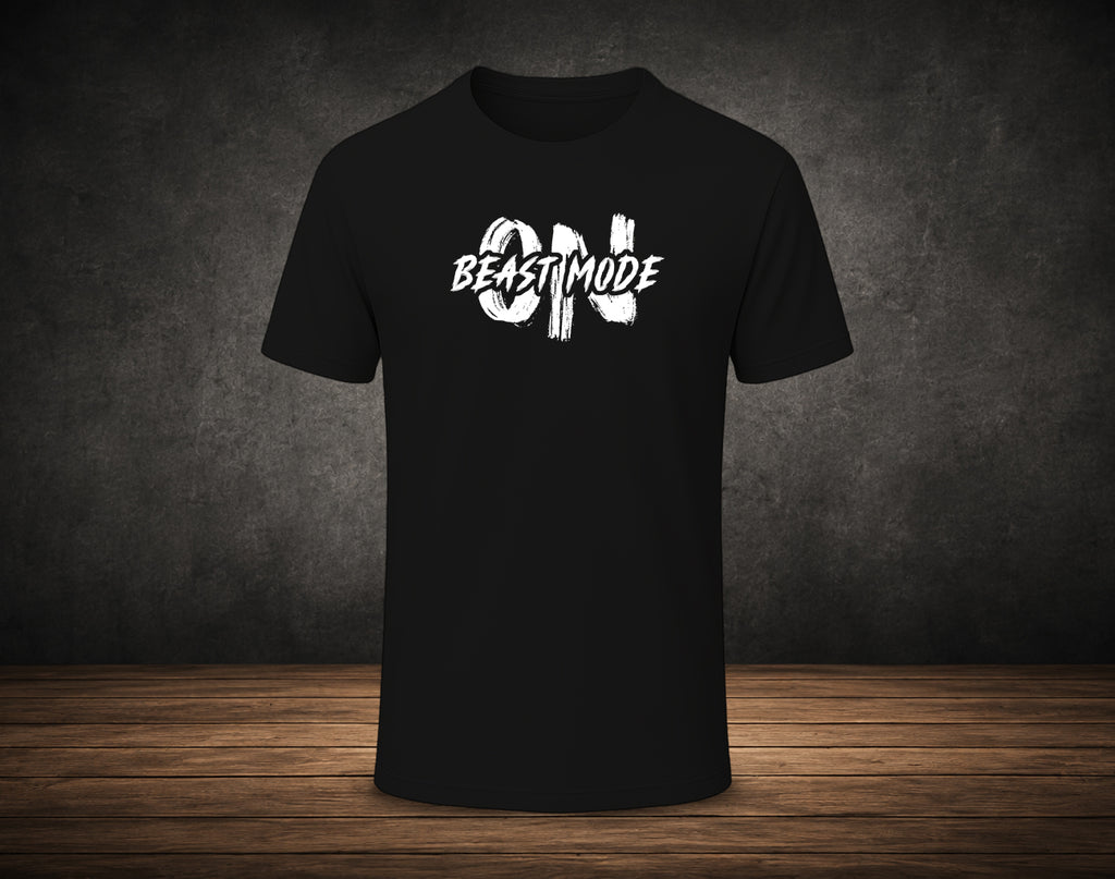 Beast Mode On - Half Sleeve Round Neck T-Shirt