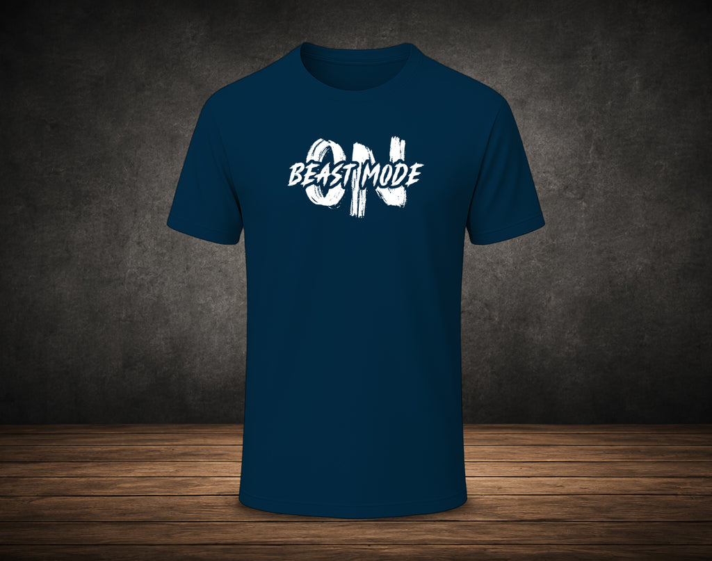 Beast Mode On - Half Sleeve Round Neck T-Shirt