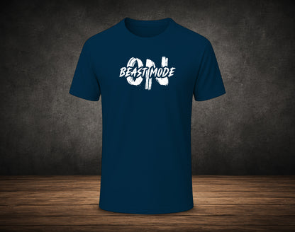 Beast Mode On - Half Sleeve Round Neck T-Shirt (Gym T-Shirt)