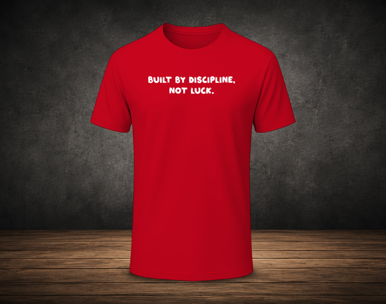 Built by Discipline,  Not Luck. - Half Sleeve Round Neck T-Shirt