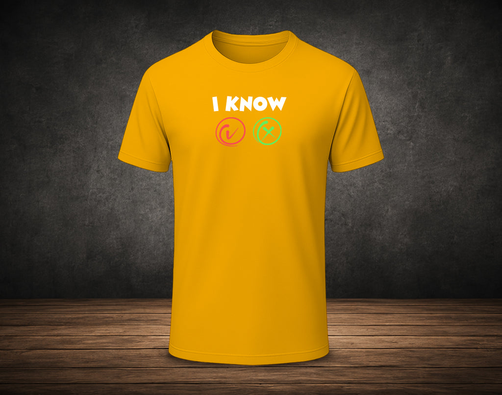 I Know Right or Wrong - Half Sleeve Round Neck T-Shirt