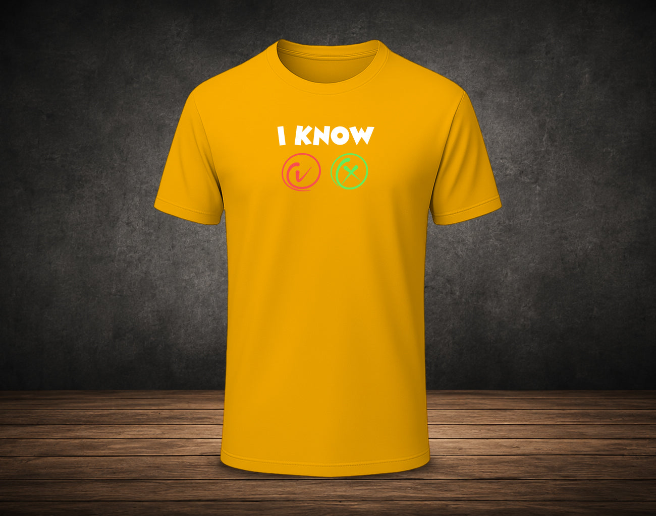 I Know Right or Wrong - Half Sleeve Round Neck T-Shirt