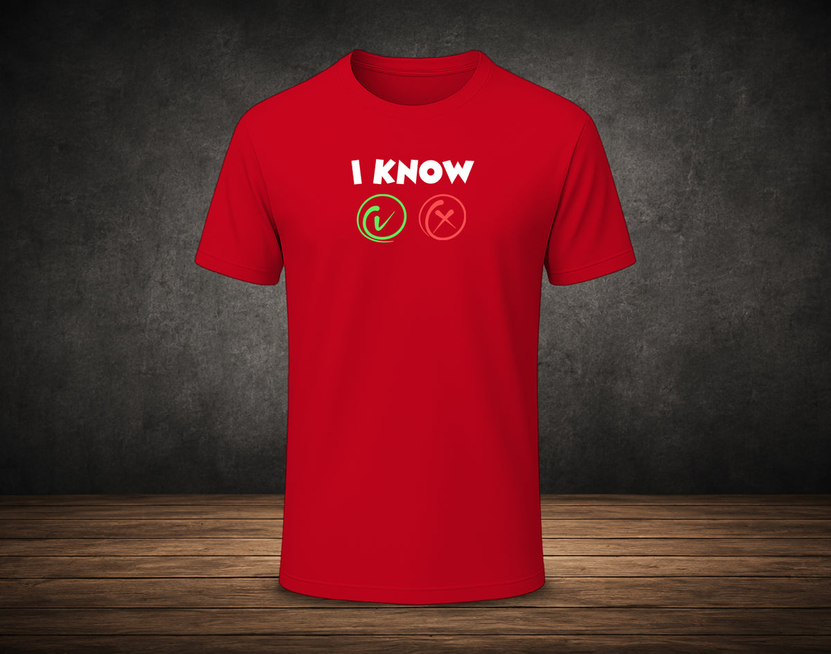I Know Right or Wrong - Half Sleeve Round Neck T-Shirt