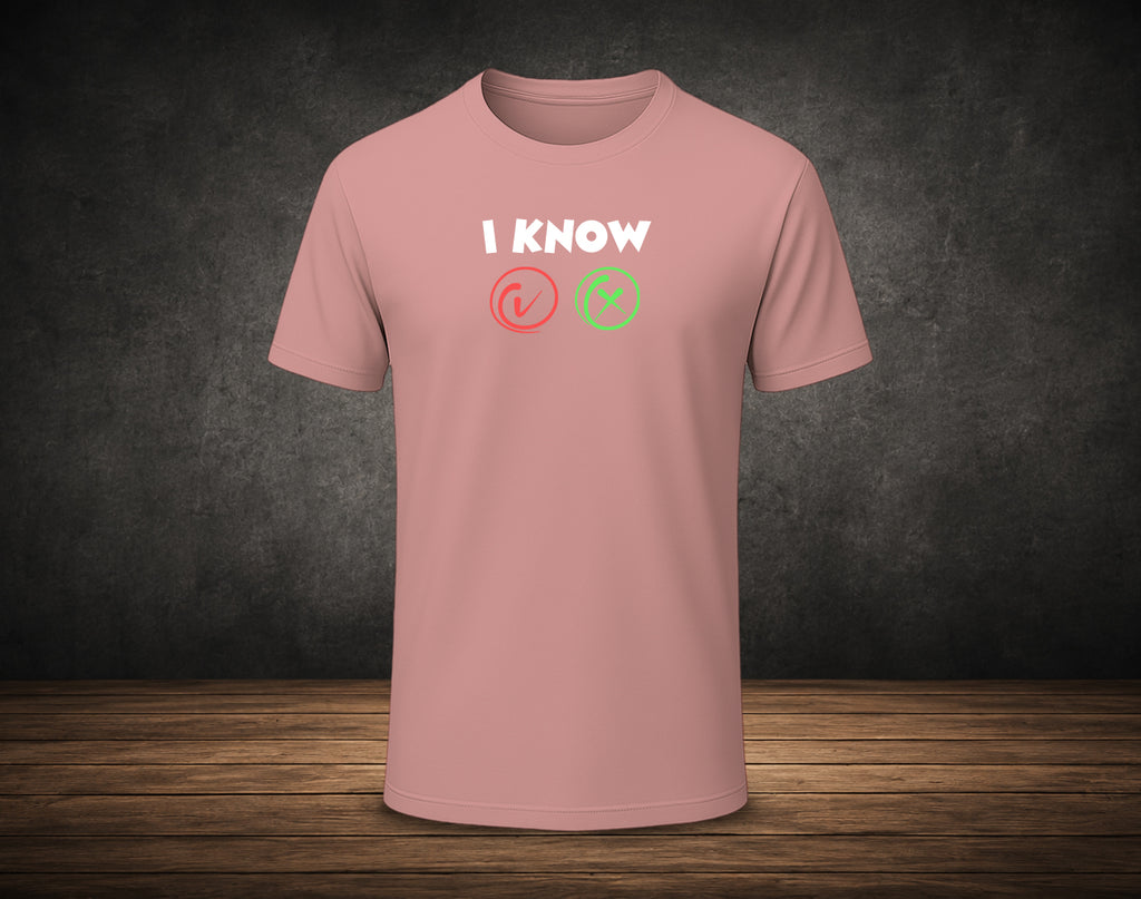 I Know Right or Wrong - Half Sleeve Round Neck T-Shirt
