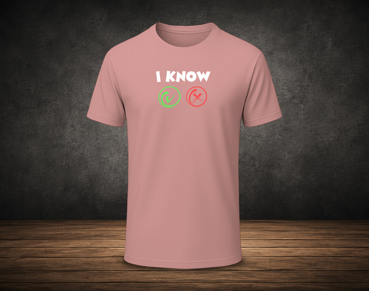 I Know Right or Wrong - Half Sleeve Round Neck T-Shirt
