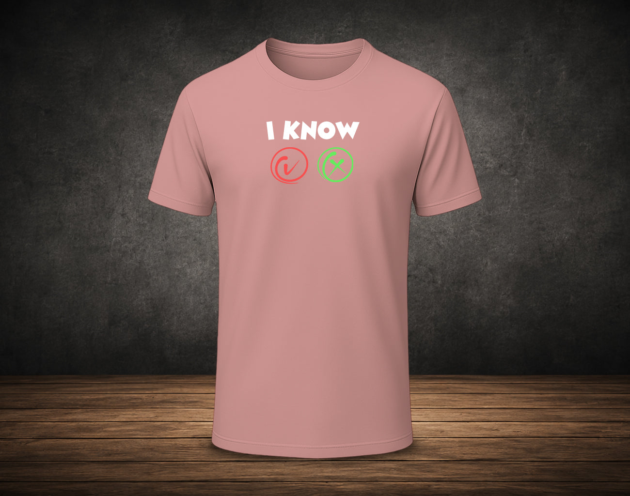 I Know Right or Wrong - Half Sleeve Round Neck T-Shirt