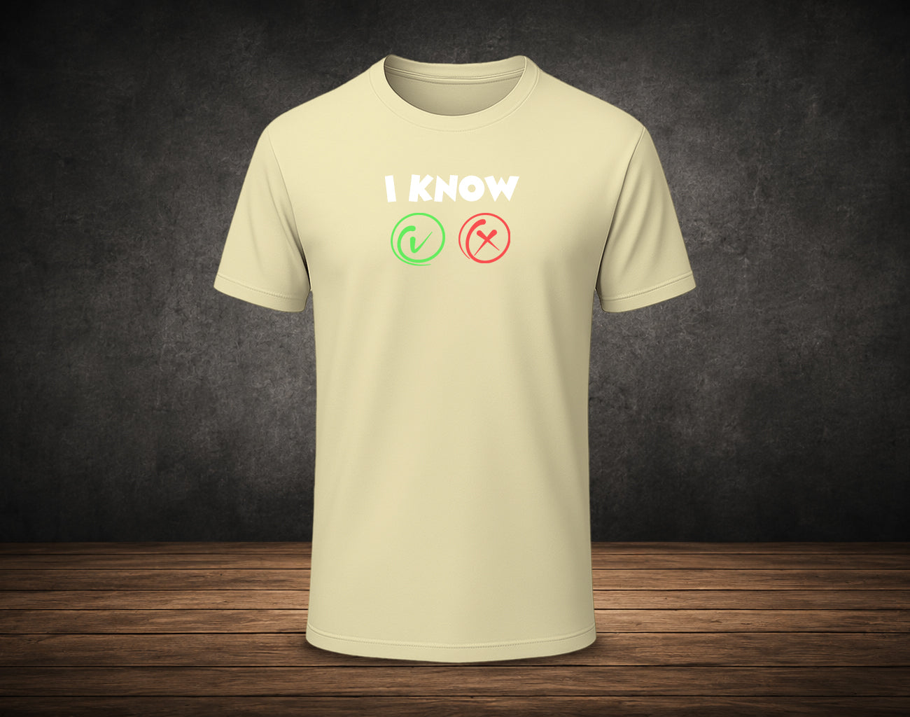 I Know Right or Wrong - Half Sleeve Round Neck T-Shirt