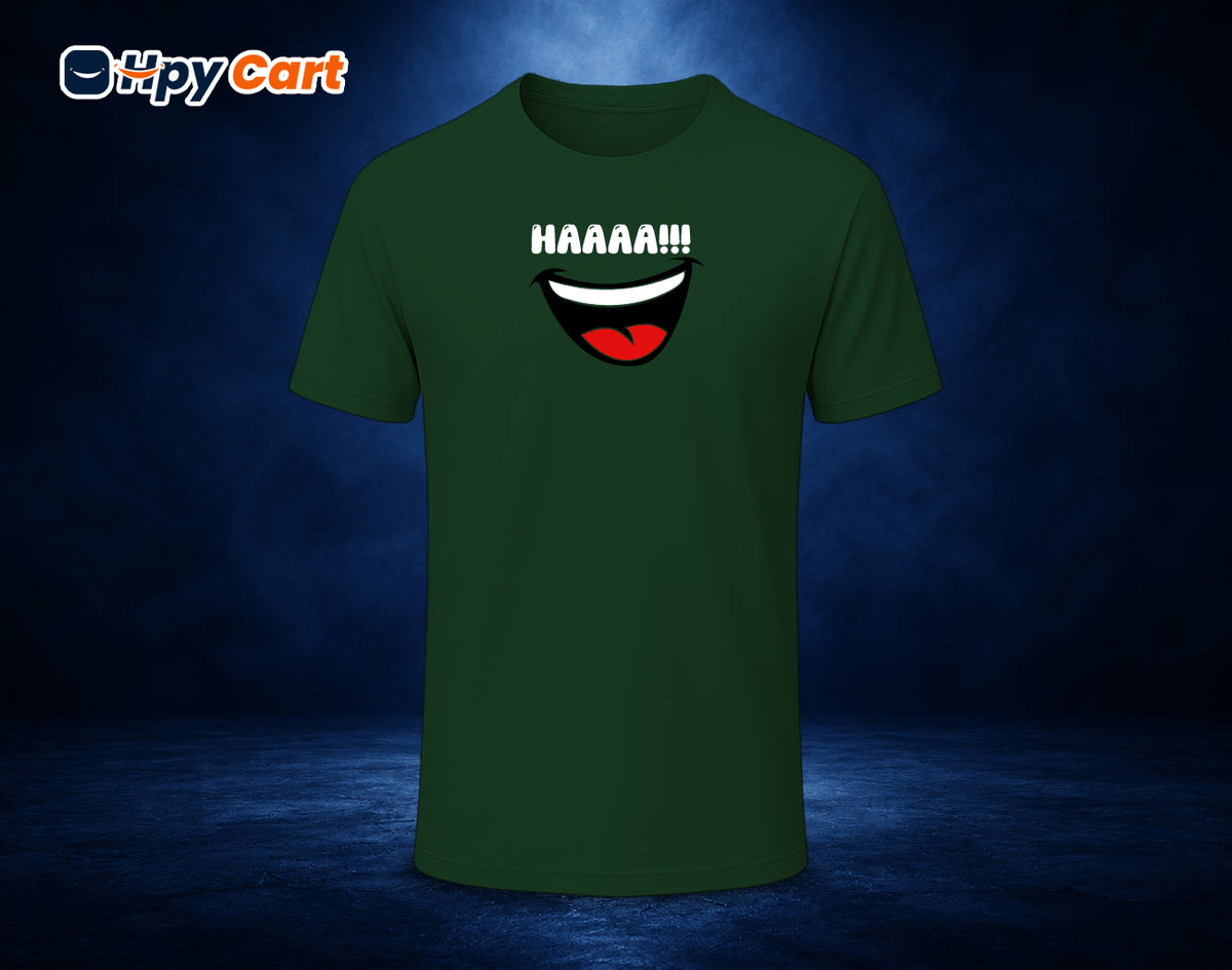 Haaaa!! - Half Sleeve Round Neck T-Shirt