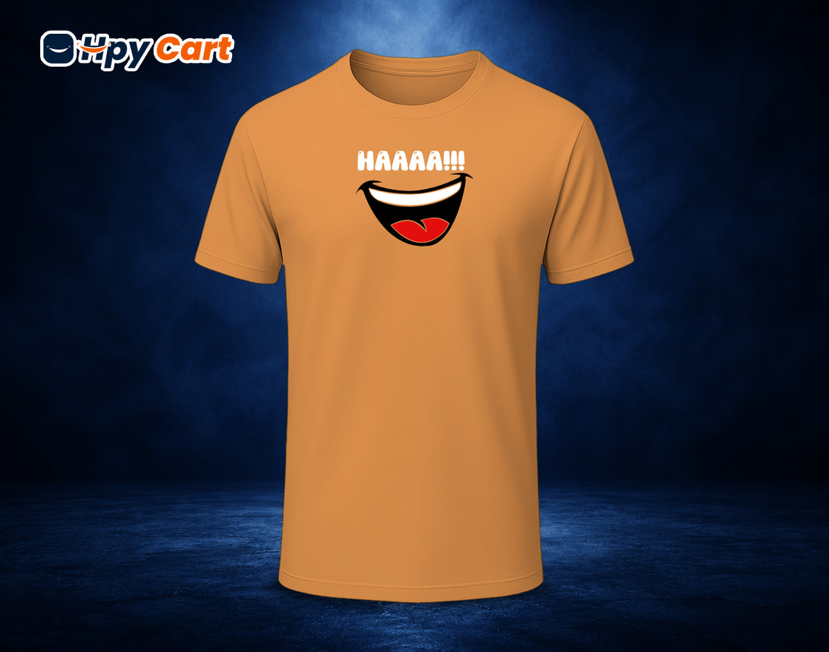 Haaaa!! - Half Sleeve Round Neck T-Shirt