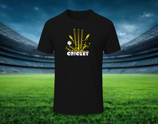 Cricket - Half Sleeve Round Neck T-Shirt