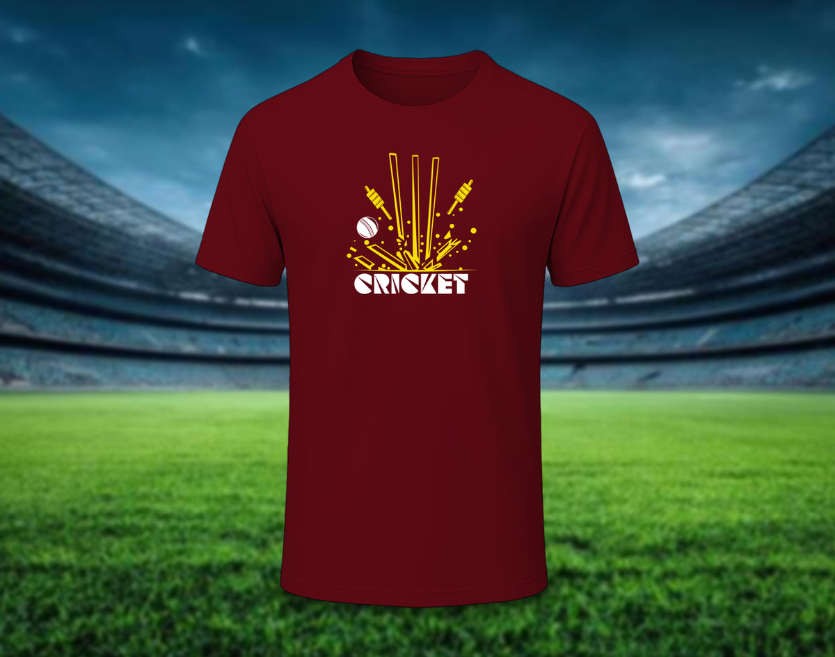 Cricket - Half Sleeve Round Neck T-Shirt