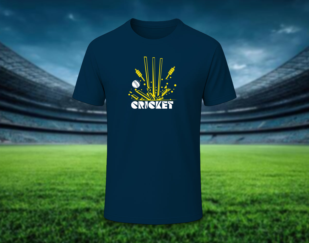 Cricket - Half Sleeve Round Neck T-Shirt