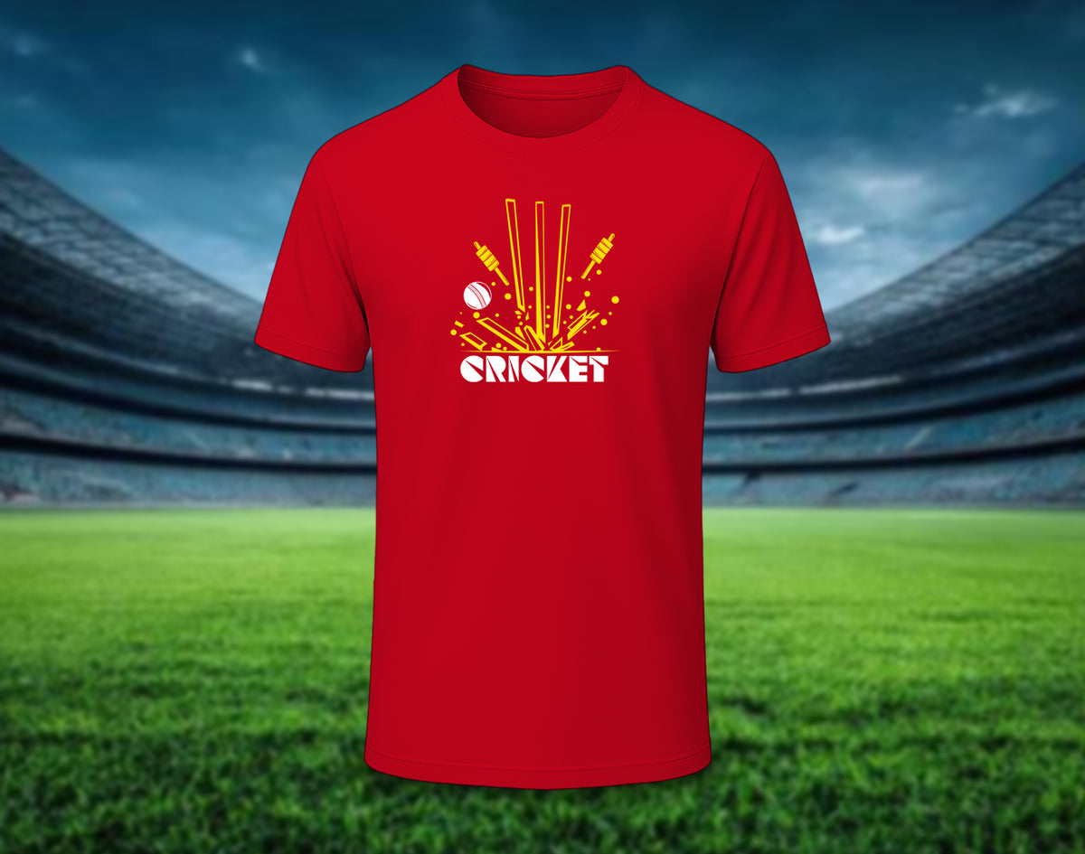 Cricket - Half Sleeve Round Neck T-Shirt